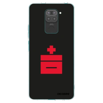 Picasee silikonowe czarne etui na Xiaomi Redmi Note 9 - Le Plastenciaga