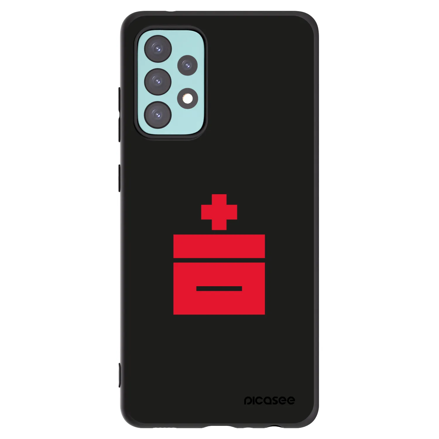 Picasee silikonowe czarne etui na Samsung Galaxy A72 A725F - Le Plastenciaga