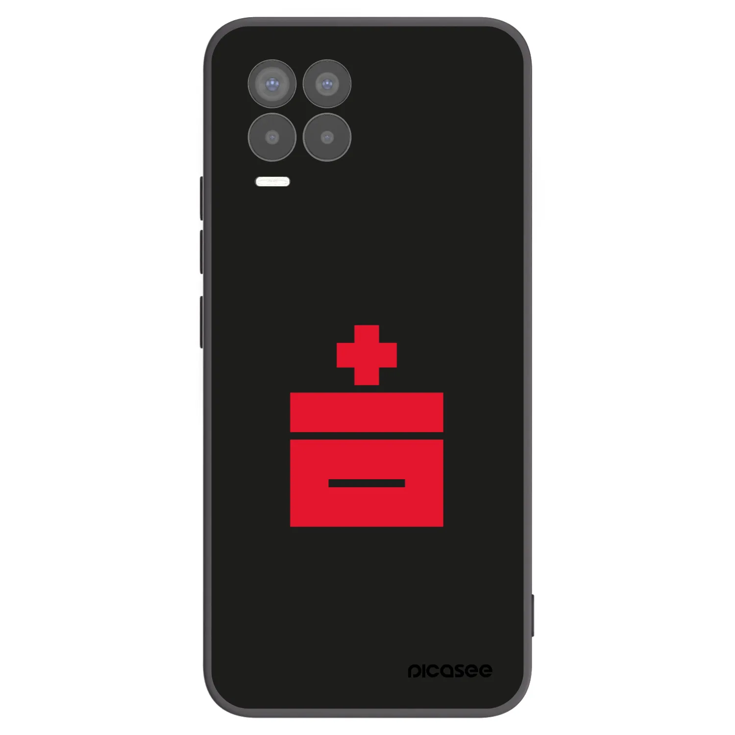 Picasee silikonowe czarne etui na Realme 8 Pro - Le Plastenciaga