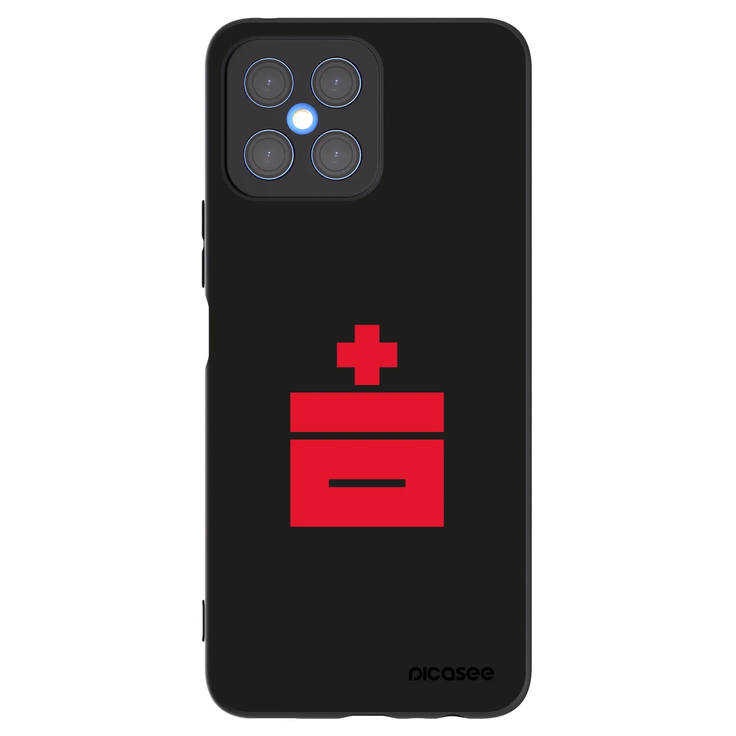 Picasee silikonowe czarne etui na Honor X8 4G - Le Plastenciaga