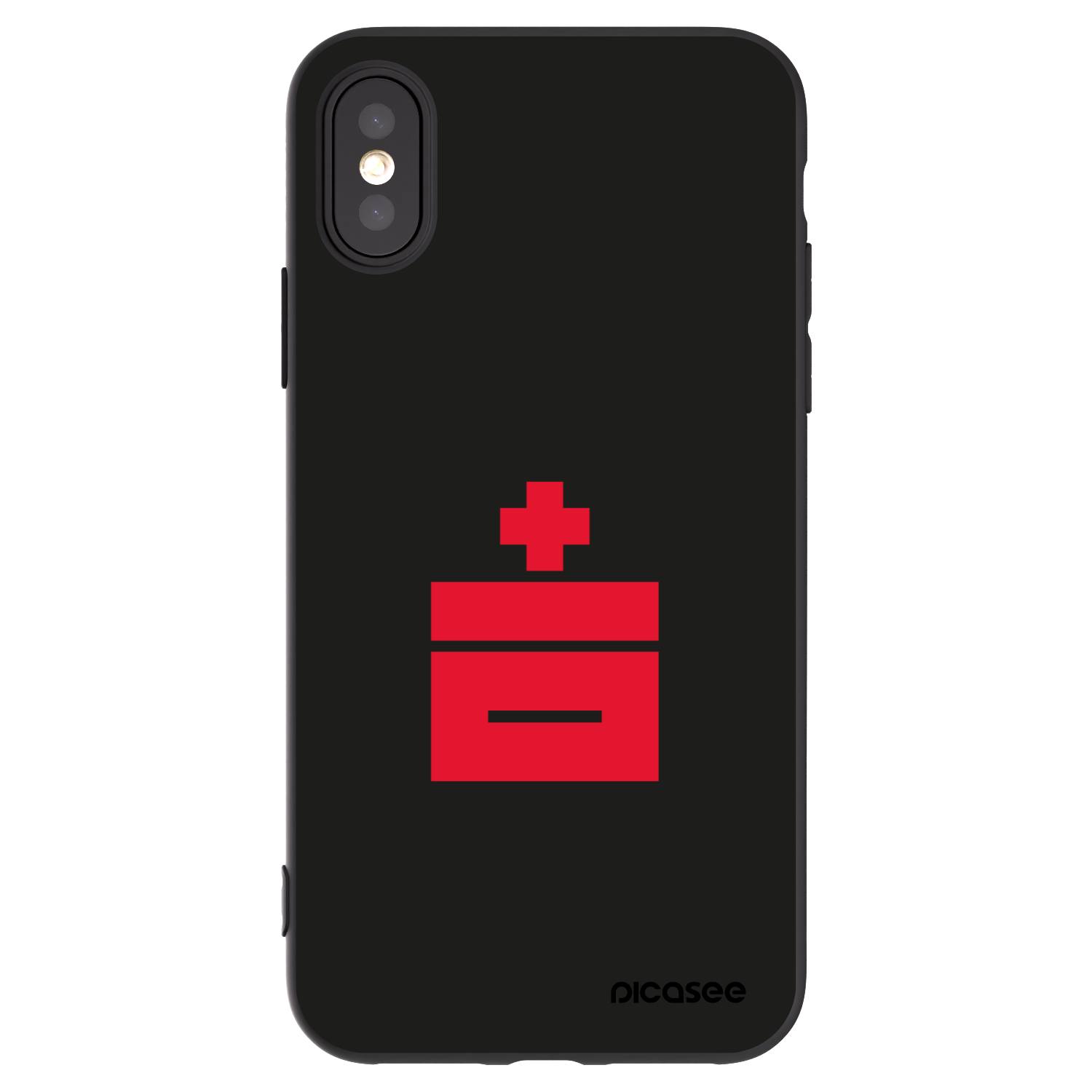 Picasee silikonowe czarne etui na Apple iPhone X/XS - Le Plastenciaga