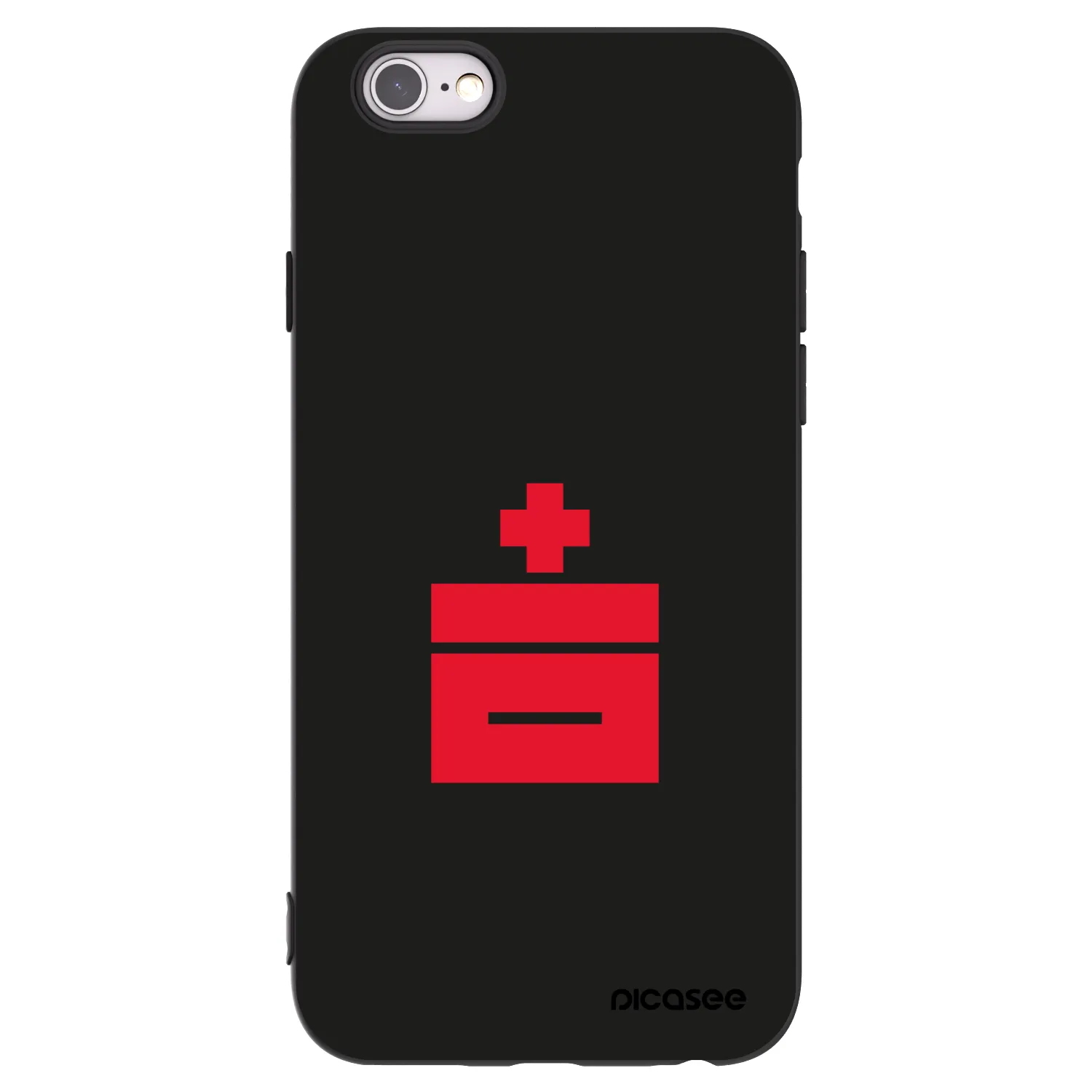 Picasee silikonowe czarne etui na Apple iPhone 6/6S - Le Plastenciaga