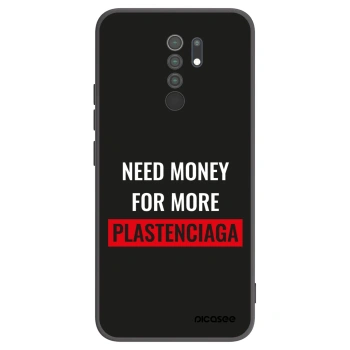 Picasee silikonowe czarne etui na Xiaomi Redmi 9 - More PLASTENCIAGA