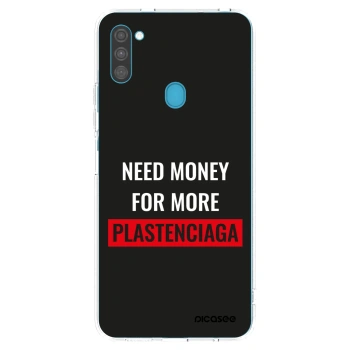 Picasee silikonowe przeźroczyste etui na Samsung Galaxy M11 - More PLASTENCIAGA
