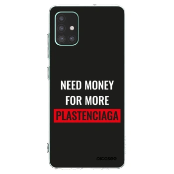 Picasee silikonowe przeźroczyste etui na Samsung Galaxy M51 M515F - More PLASTENCIAGA
