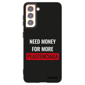 Picasee silikonowe czarne etui na Samsung Galaxy S21 5G G991B - More PLASTENCIAGA