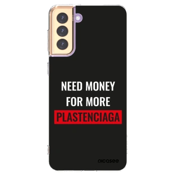 Picasee silikonowe przeźroczyste etui na Samsung Galaxy S21+ 5G G996F - More PLASTENCIAGA
