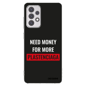 Picasee silikonowe przeźroczyste etui na Samsung Galaxy A52 5G A525F - More PLASTENCIAGA