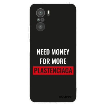 Picasee silikonowe przeźroczyste etui na Xiaomi Poco F3 - More PLASTENCIAGA