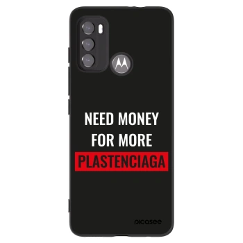 Picasee silikonowe czarne etui na Motorola Moto G60 - More PLASTENCIAGA