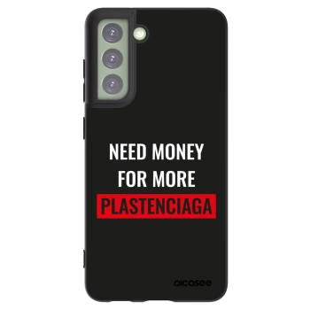 Picasee silikonowe czarne etui na Samsung Galaxy S21 FE 5G - More PLASTENCIAGA