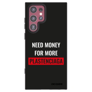 Picasee silikonowe czarne etui na Samsung Galaxy S22 Ultra 5G - More PLASTENCIAGA