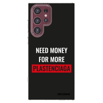 Picasee silikonowe przeźroczyste etui na Samsung Galaxy S22 Ultra 5G - More PLASTENCIAGA