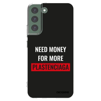 Picasee silikonowe przeźroczyste etui na Samsung Galaxy S22+ 5G - More PLASTENCIAGA