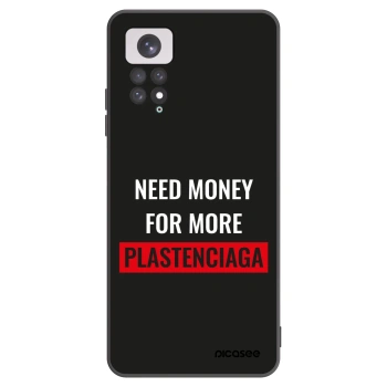 Picasee silikonowe czarne etui na Xiaomi Redmi Note 11 - More PLASTENCIAGA
