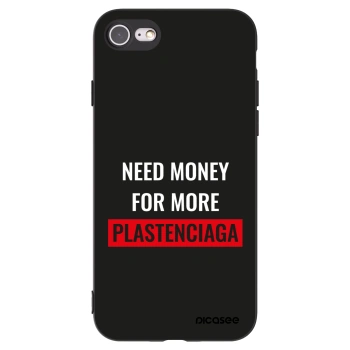 Picasee silikonowe czarne etui na Apple iPhone SE 2022 - More PLASTENCIAGA