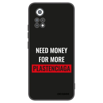 Picasee silikonowe czarne etui na Xiaomi Poco X4 Pro 5G - More PLASTENCIAGA