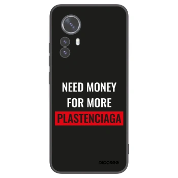Picasee silikonowe czarne etui na Xiaomi 12 Pro - More PLASTENCIAGA