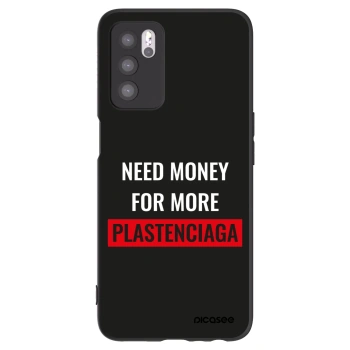 Picasee silikonowe czarne etui na OPPO A16 - More PLASTENCIAGA