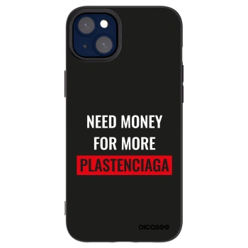 Picasee silikonowe czarne etui na Apple iPhone 14 Plus - More PLASTENCIAGA