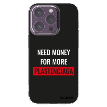 Picasee silikonowe przeźroczyste etui na Apple iPhone 14 Pro - More PLASTENCIAGA