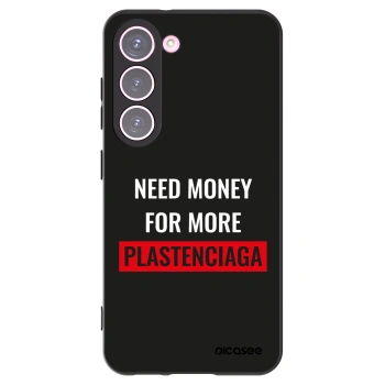 Picasee silikonowe czarne etui na Samsung Galaxy S23 5G - More PLASTENCIAGA