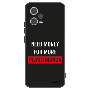 Picasee silikonowe czarne etui na Xiaomi Redmi Note 12 5G - More PLASTENCIAGA