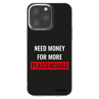 Picasee silikonowe przeźroczyste etui na Apple iPhone 15 Pro Max - More PLASTENCIAGA