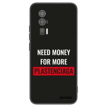 Picasee silikonowe czarne etui na Xiaomi Poco F5 Pro 5G - More PLASTENCIAGA