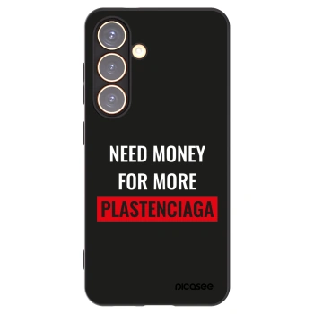 Picasee silikonowe czarne etui na Samsung Galaxy S24 S921B 5G - More PLASTENCIAGA