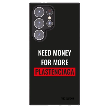 Picasee silikonowe czarne etui na Samsung Galaxy S24 Ultra S928B 5G - More PLASTENCIAGA