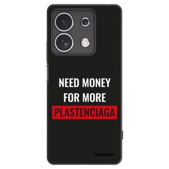 Picasee silikonowe czarne etui na Xiaomi Redmi Note 13 4G - More PLASTENCIAGA