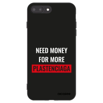 Picasee silikonowe czarne etui na Apple iPhone 8 Plus - More PLASTENCIAGA