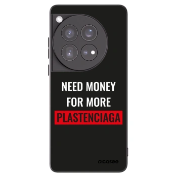 Picasee silikonowe czarne etui na OnePlus 12 5G - More PLASTENCIAGA