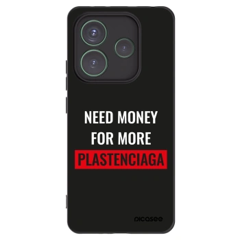 Picasee silikonowe czarne etui na Xiaomi Redmi Note 14 5G - More PLASTENCIAGA