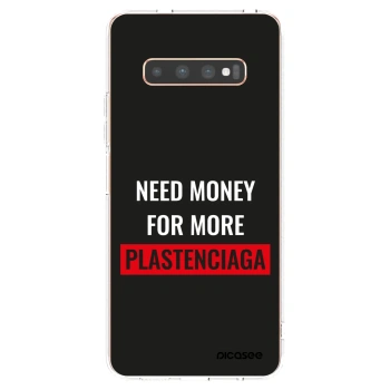 Picasee silikonowe przeźroczyste etui na Samsung Galaxy S10 Plus G975 - More PLASTENCIAGA