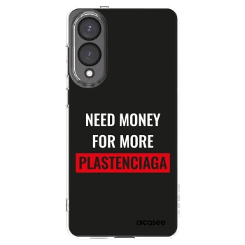 Picasee silikonowe przeźroczyste etui na Samsung Galaxy S25 Edge 5G - More PLASTENCIAGA