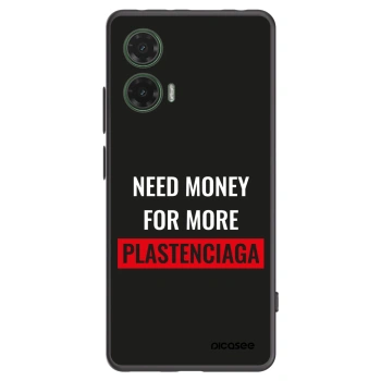 Picasee silikonowe czarne etui na Motorola Moto G35 5G - More PLASTENCIAGA