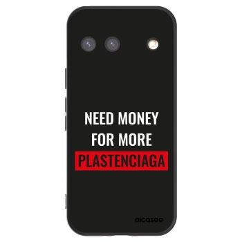 Picasee silikonowe czarne etui na Google Pixel 9 - More PLASTENCIAGA