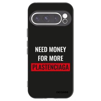 Picasee silikonowe czarne etui na Google Pixel 9 Pro - More PLASTENCIAGA