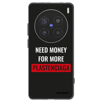 Picasee silikonowe czarne etui na Vivo X200 Pro - More PLASTENCIAGA