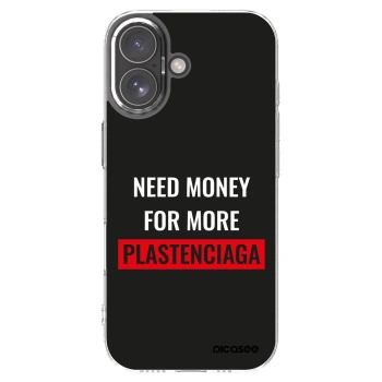 Picasee silikonowe przeźroczyste etui na Apple iPhone 17 - More PLASTENCIAGA