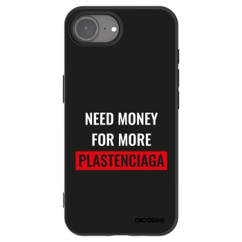 Picasee silikonowe czarne etui na Apple iPhone 17e - More PLASTENCIAGA