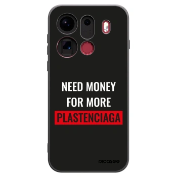 Picasee silikonowe czarne etui na OPPO Find X9 Pro - More PLASTENCIAGA