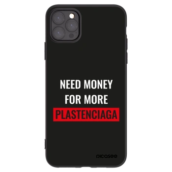 Picasee silikonowe czarne etui na Apple iPhone 11 Pro Max - More PLASTENCIAGA