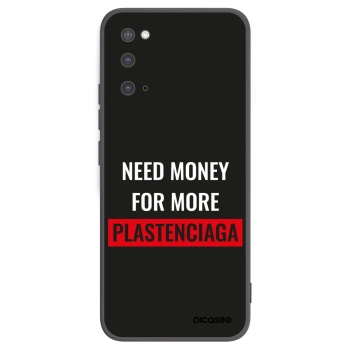 Picasee silikonowe czarne etui na Samsung Galaxy S20 G980F - More PLASTENCIAGA