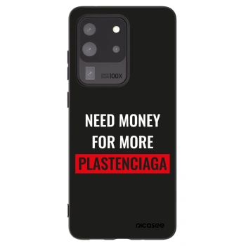 Picasee silikonowe czarne etui na Samsung Galaxy S20 Ultra 5G G988F - More PLASTENCIAGA