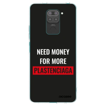 Picasee silikonowe czarne etui na Xiaomi Redmi Note 9 - More PLASTENCIAGA