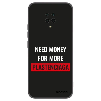Picasee silikonowe czarne etui na Xiaomi Redmi Note 9S - More PLASTENCIAGA