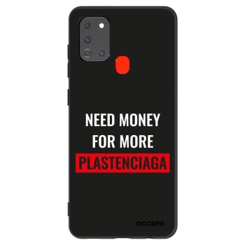 Picasee silikonowe czarne etui na Samsung Galaxy A21s - More PLASTENCIAGA